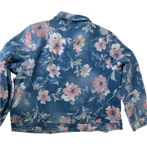 ALFRED DUNNER Shenandoah Valley Long Sleeve I Denim Floral Jacket PM - Picture 7 of 15